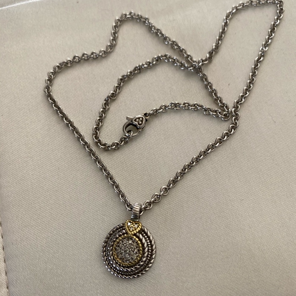 Judith Ripka Diamond Pave Necklace and Earrings - Picture 3 of 5
